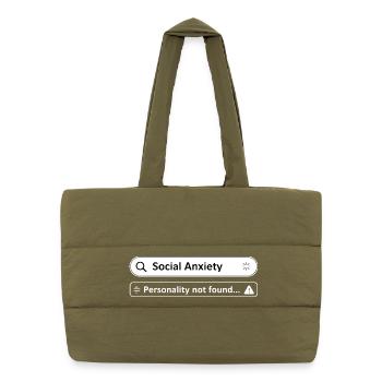 Anxiété liée à la sensibilisation à la santé mentale - Sac shopping matelassé - safari green - Devant