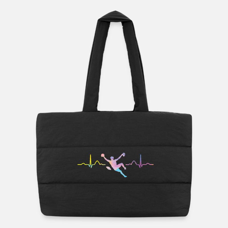 Boulderer heartbeat Bouldering Bouldering Puffer Shopping Bag