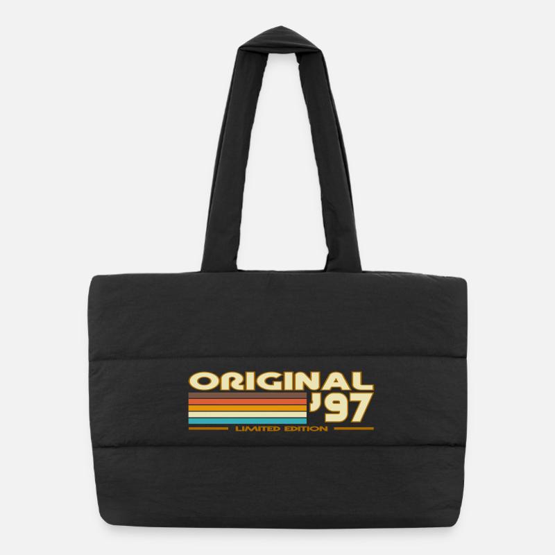 Original 97 Retro Pastel Stripes Puffer Shopping Bag