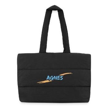 Agnes - Puffer-Einkaufstasche - Schwarz - Vorne