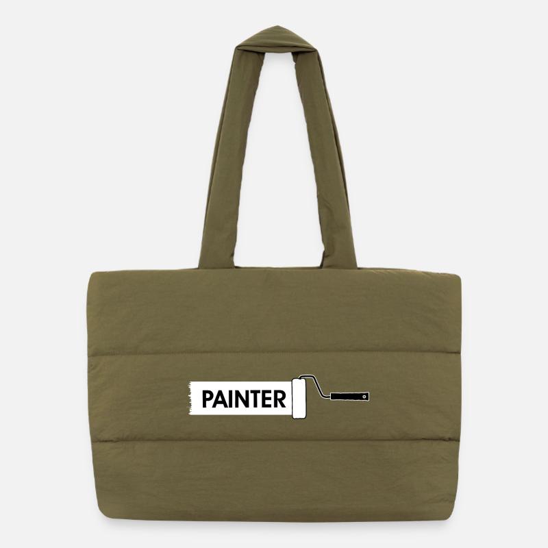 Farbroller mit weißer Farbe Puffer-Einkaufstasche