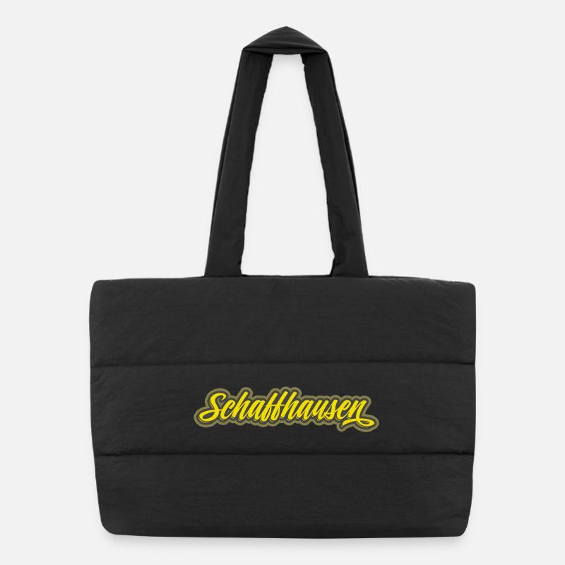 Schaffhausen Script Schriftzug Puffer-Einkaufstasche