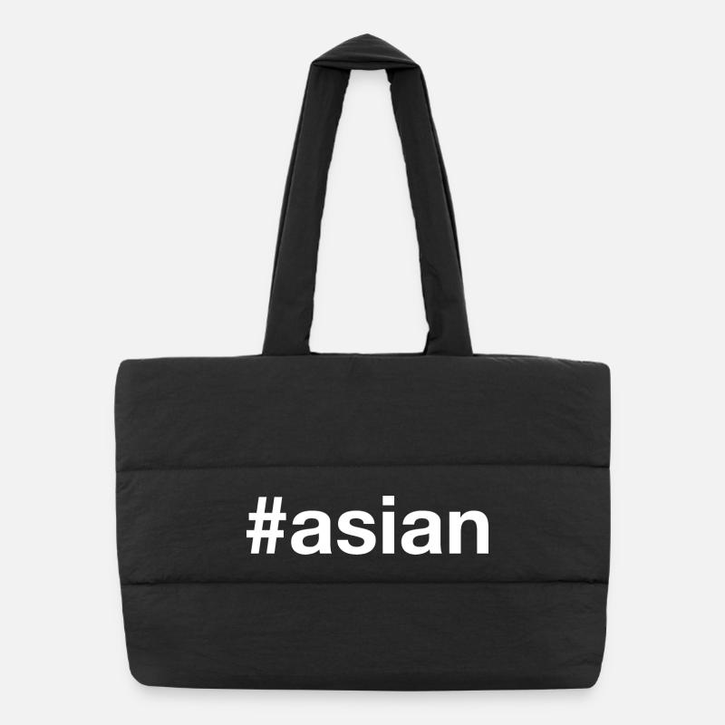 ASIAN Hashtag Asia - Puffer Shopping Bag - black