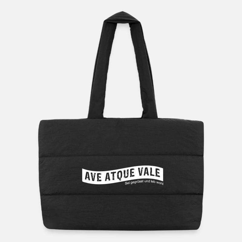 Ave atque vale - lateinischer Spruch Puffer-Einkaufstasche