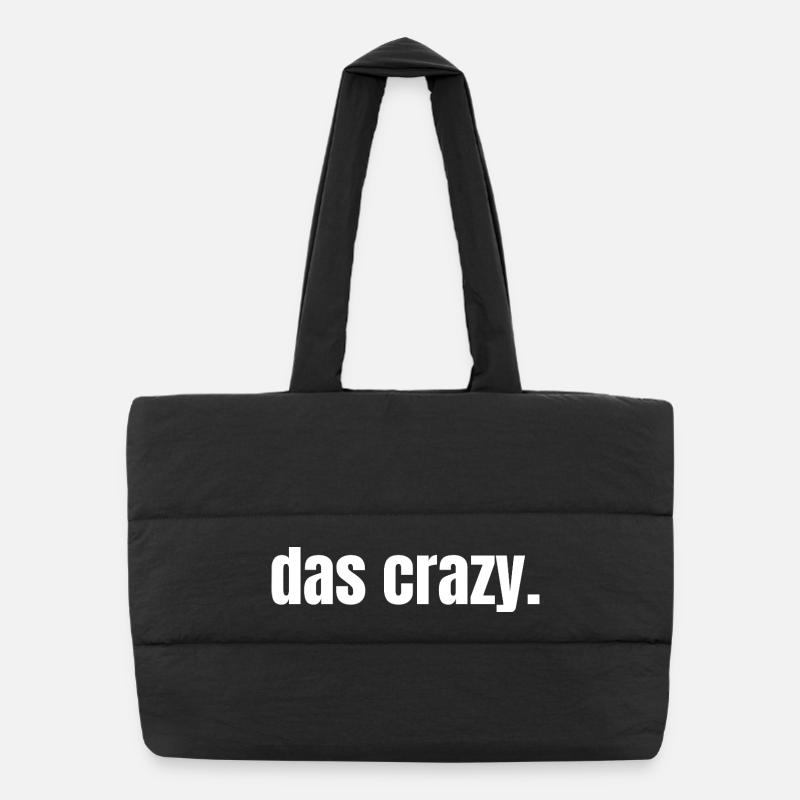Das Crazy Jugendsprache Insider Meme Cool Verrückt - Puffer-Einkaufstasche - Schwarz