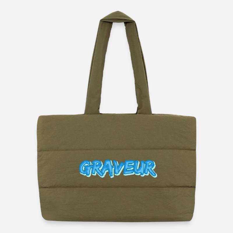 Engraver as a job Puffer Shopping Bag
