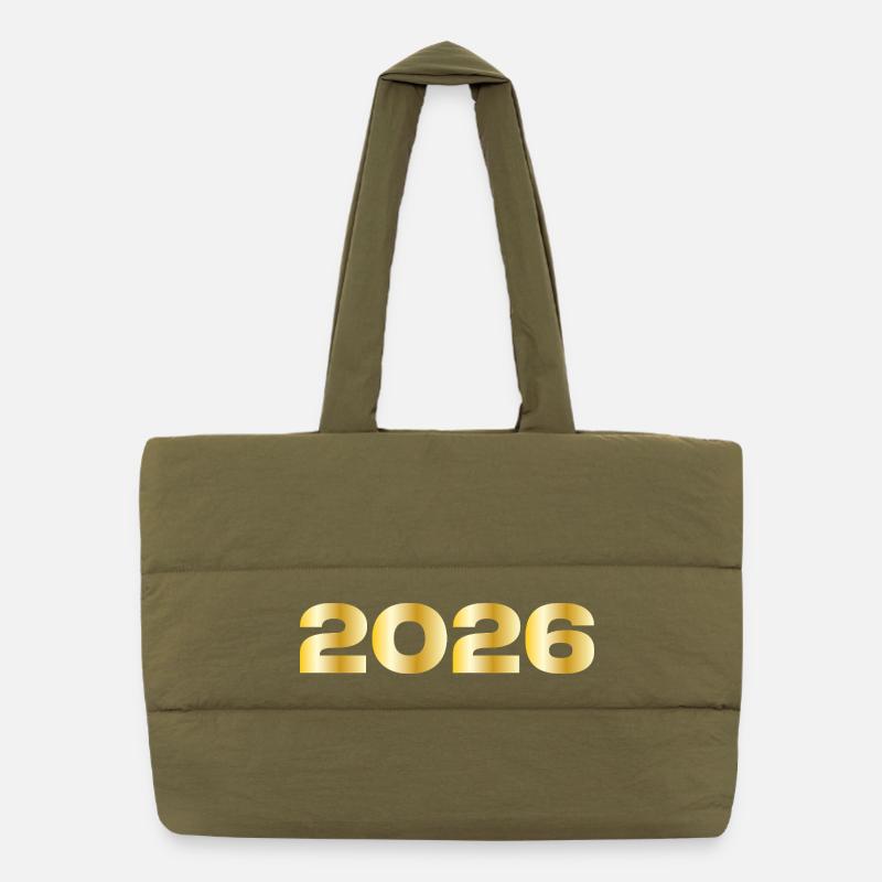 2026 Vintage Gift Puffer Shopping Bag