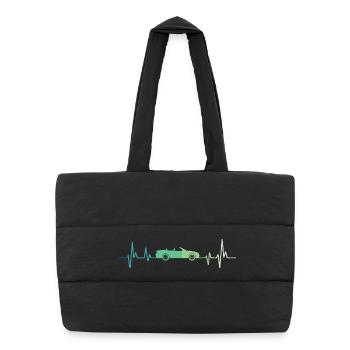 Cabriolet-Auto-T-Shirt - Puffer-Einkaufstasche - Schwarz - Vorne