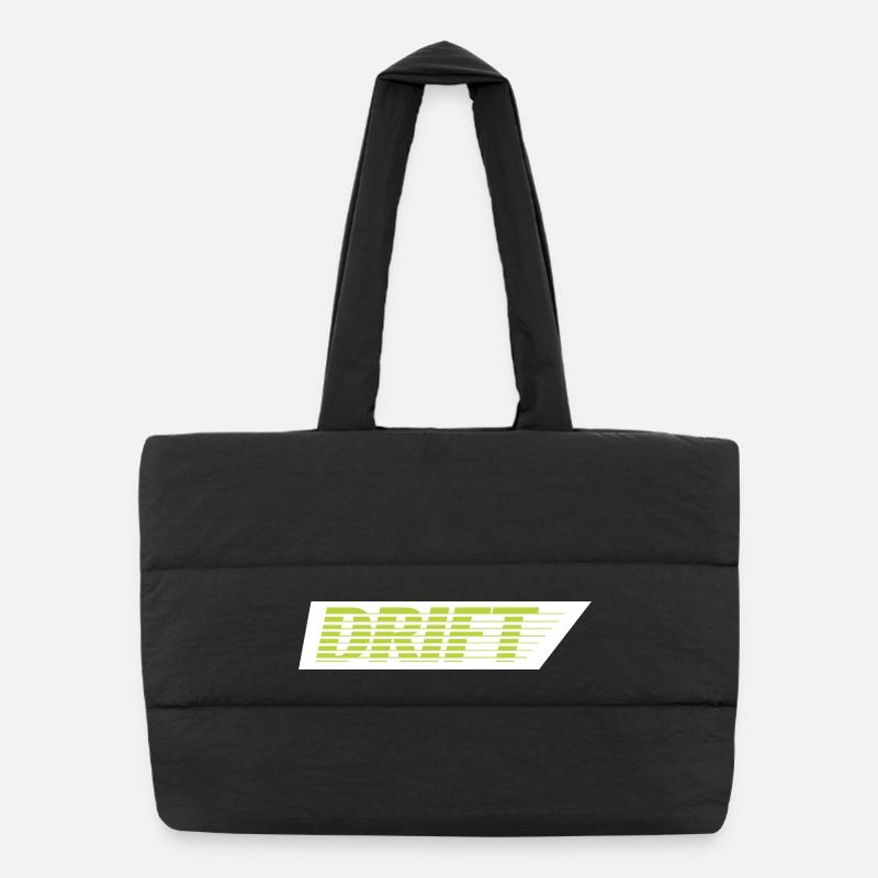 Drift Green - Puffer-Einkaufstasche - Schwarz