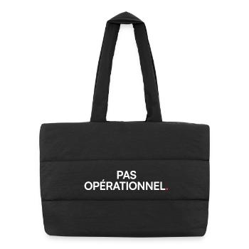 Pas opérationnel humour fatigue travail - Sac shopping matelassé - noir - Devant