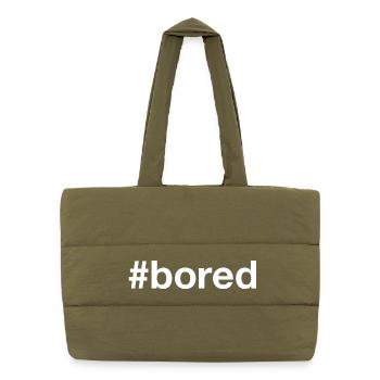 Hashtag de l’ennui ennuyé - Sac shopping matelassé - safari green - Devant