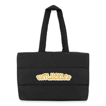 Développeur d’emploi - Sac shopping matelassé - noir - Devant