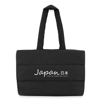 Japan Design - Land der aufgehenden Sonne | Kanji - Puffer-Einkaufstasche - Schwarz - Vorne