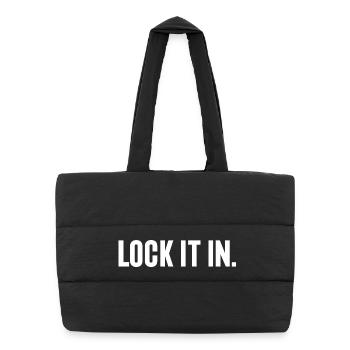 Jour de match de basket : verrouillez votre match - Sac shopping matelassé - noir - Devant