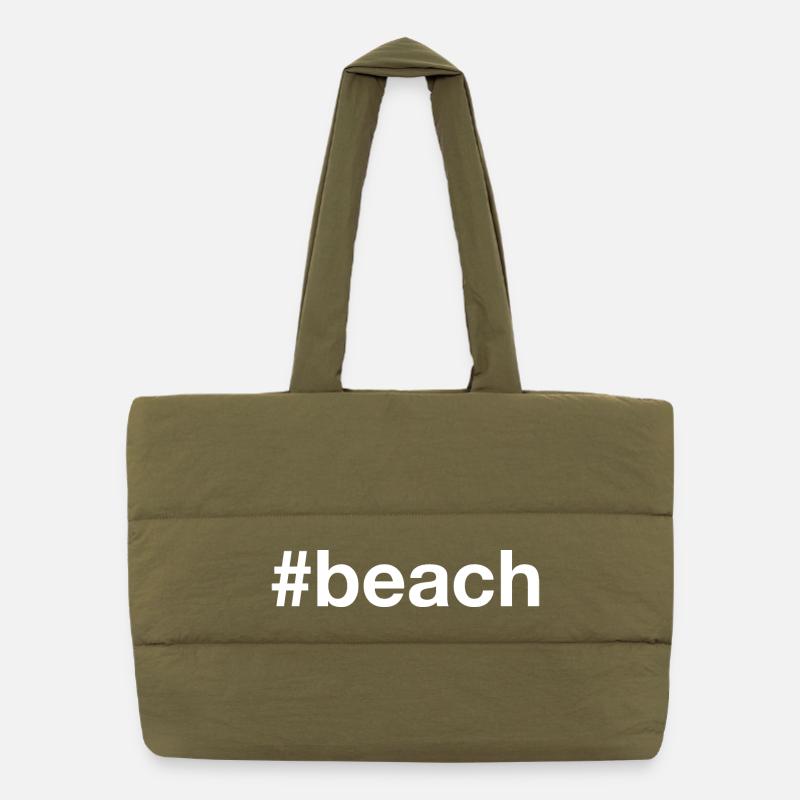 BEACH Hashtag Puffer-Einkaufstasche