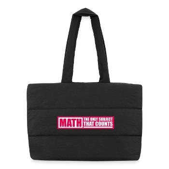 Les mathématiques La seule matière qui compte Nerd Mathe Logo - Sac shopping matelassé - noir - Devant