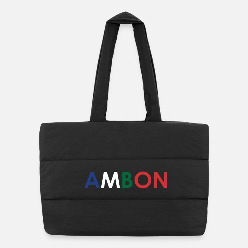 Ambon RMS - Puffer Shopping Bag - black