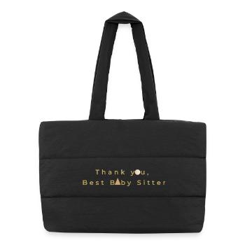 Thank you - Best Baby Sitter - Puffer Shopping Bag - black - Front