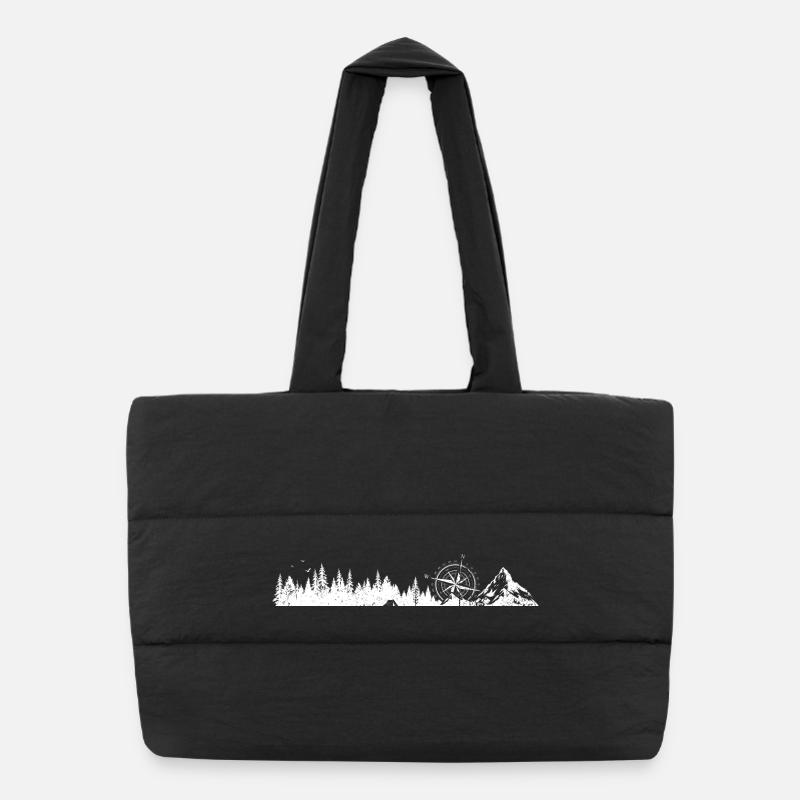 Bois de boussole de sentier Sac shopping matelassé