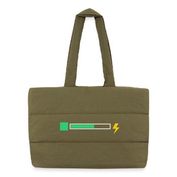 energy - Puffer Shopping Bag - safari green - Front