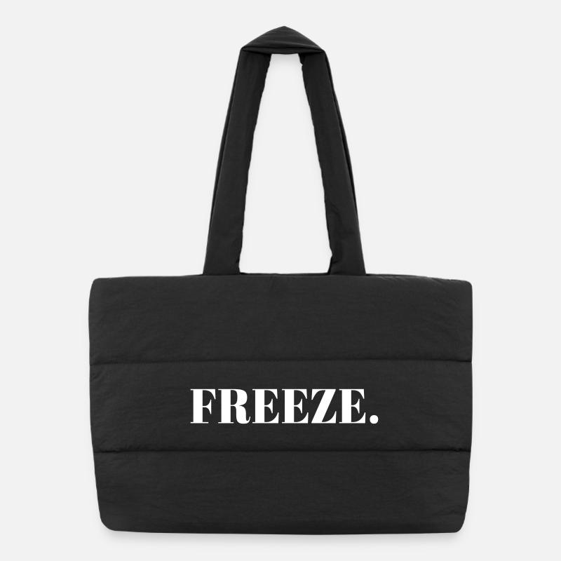 gel - Sac shopping matelassé - noir