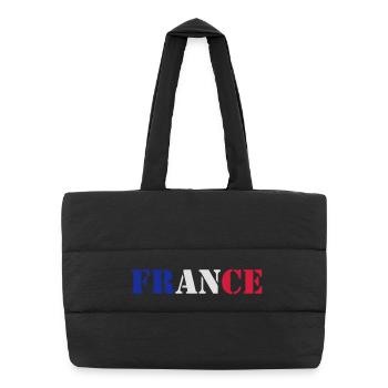 France - Puffer-Einkaufstasche - Schwarz - Vorne