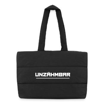 Indomptable - Sac shopping matelassé - noir - Devant