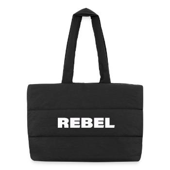 Rebel - Puffer Shopping Bag - black - Front