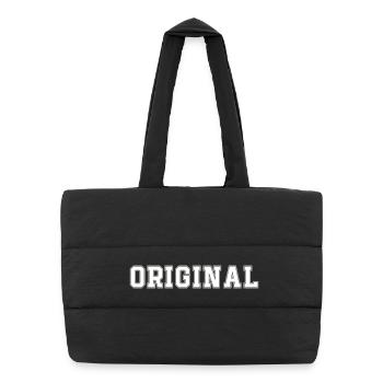 Langue source - Sac shopping matelassé - noir - Devant