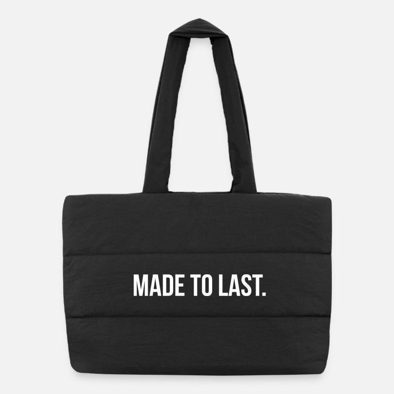 MADE TO LAST. | Greyline Official - Puffer-Einkaufstasche - Schwarz