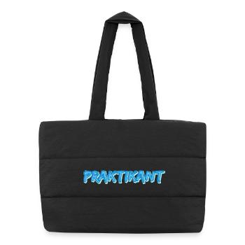 Geschenk für Praktikant - Puffer-Einkaufstasche - Schwarz - Vorne