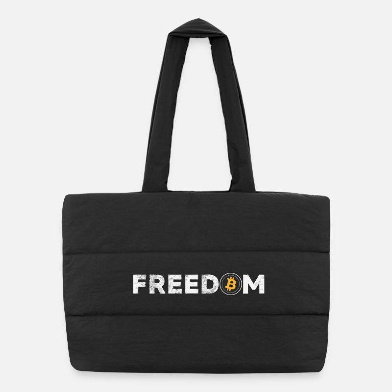 L’évolution de l’argent - Bitcoin Shirt Crypto Sac shopping matelassé