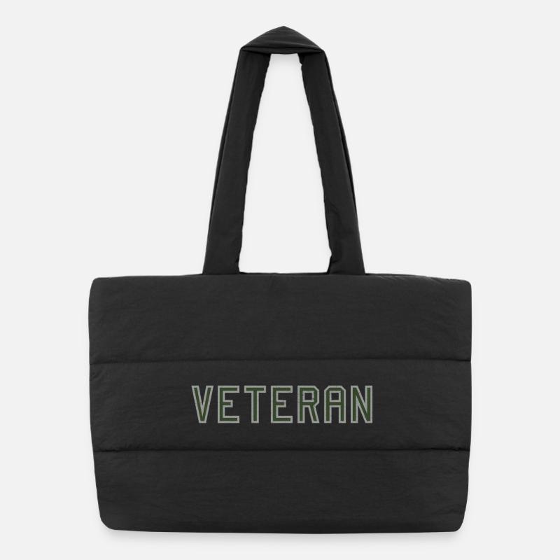 Veteran Pride Graphic Puffer Shopping Bag