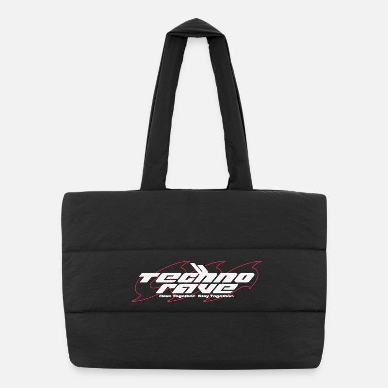 TECHNO RAVE | Rave Together Restez ensemble Sac shopping matelassé
