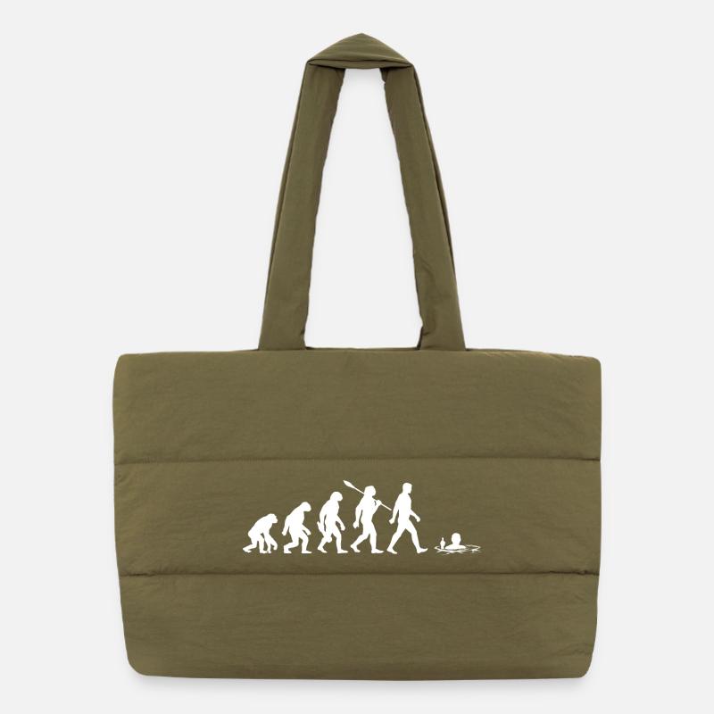 Evolution - Eisbader - Winterbaden - Eisbaden Puffer-Einkaufstasche