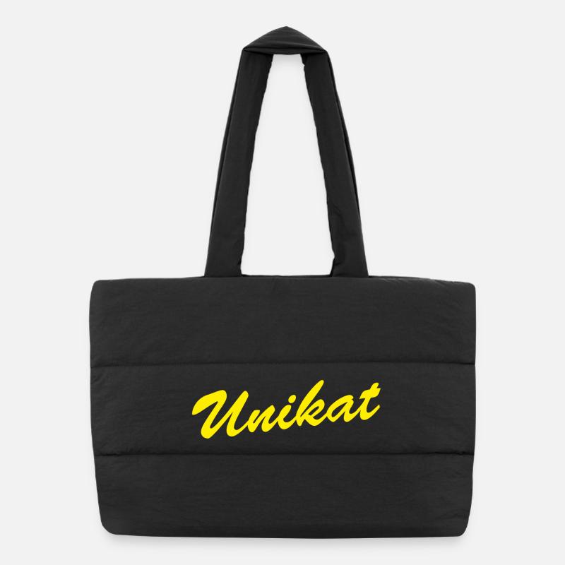 Unikat - Puffer-Einkaufstasche - Schwarz