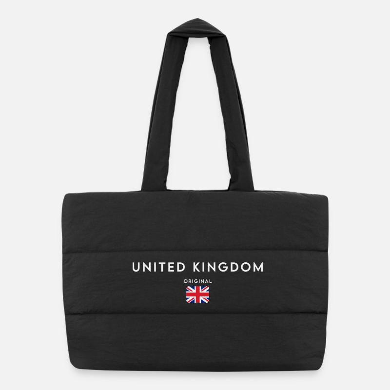 Drapeau du Royaume-Uni, fierté britannique Sac shopping matelassé