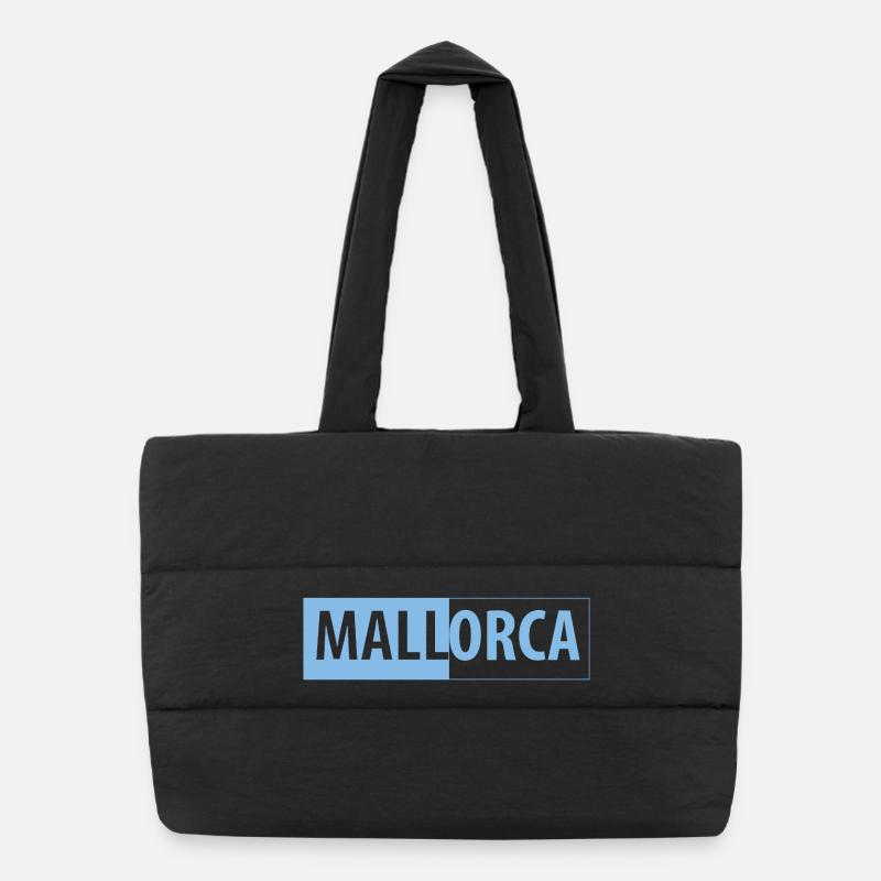 MALLorca im Kasten (hellblau / schwarz) Puffer-Einkaufstasche