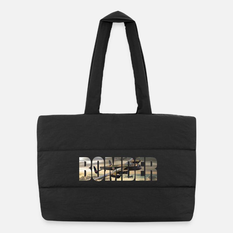 Bomber Avro Lancaster Puffer Shopping Bag