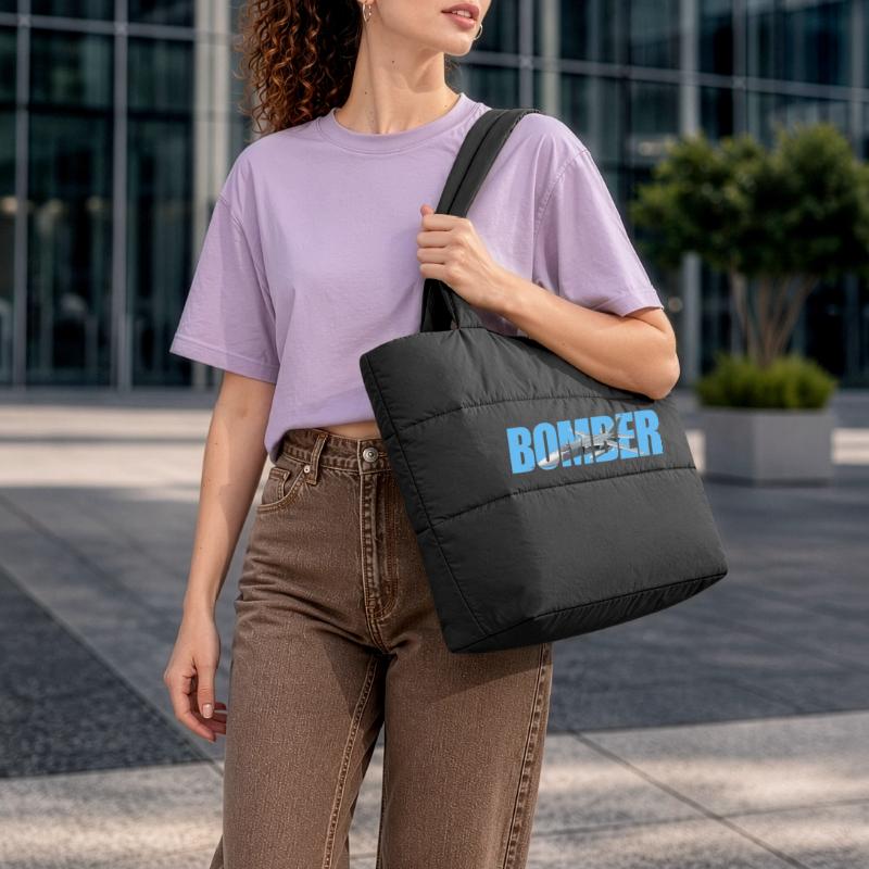 Bomber Su-24 Puffer Shopping Bag