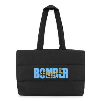 Bomber B-17 Flying Fortress - Puffer Shopping Bag - black - Front