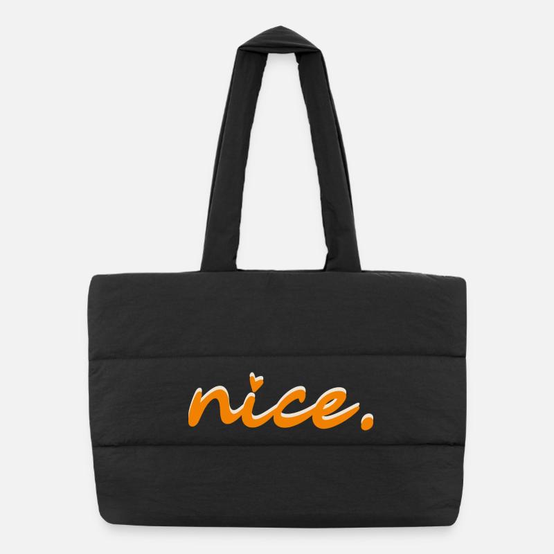 Nice (orange avec une ombre claire) Sac shopping matelassé