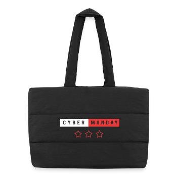 Cyber Monday shopping spree - Puffer Shopping Bag - black - Front