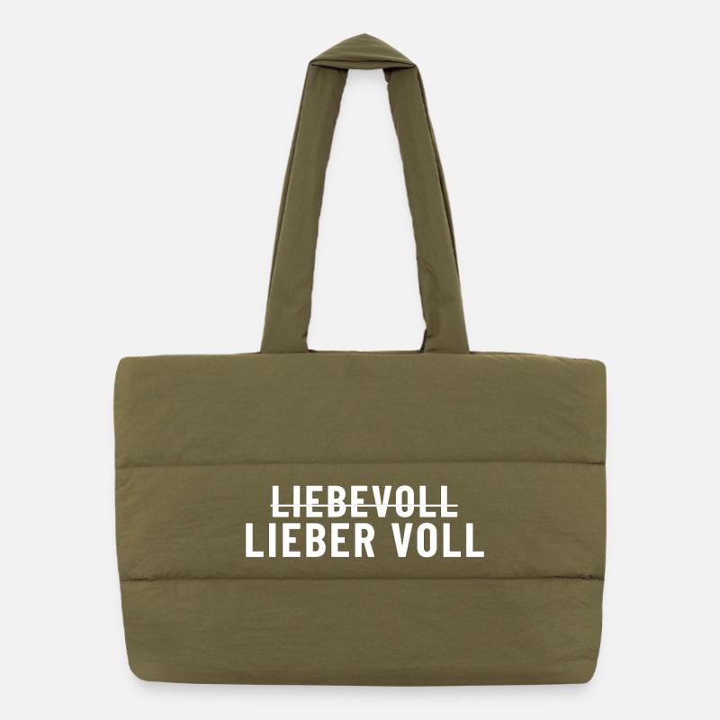 Liebevoll Lieber voll Puffer-Einkaufstasche