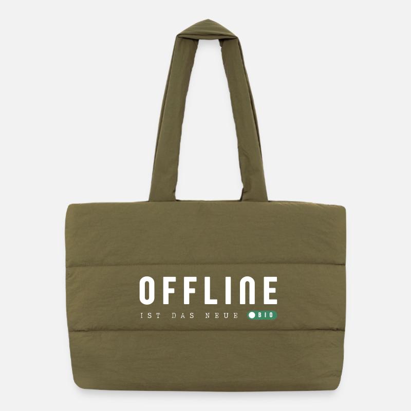 Offline ist das neue Bio Puffer-Einkaufstasche