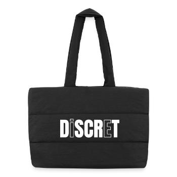 DISCRET !  - Sac shopping matelassé - noir - Devant