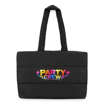 Équipe de fête - Sac shopping matelassé - noir - Devant
