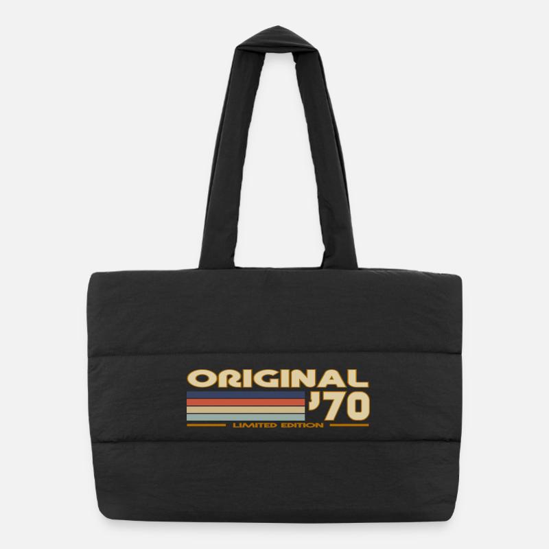 Vintage 1970's Retro Puffer Shopping Bag