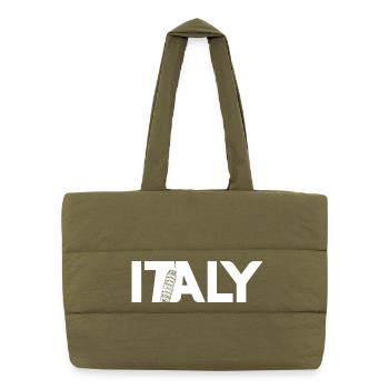 Italy Leaning Tower of Pisa Italians Italy - Puffer Shopping Bag - safari green - Front