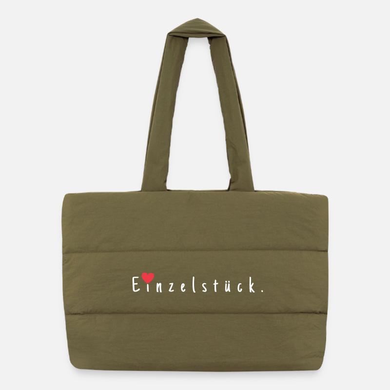 Einzelstück. Puffer-Einkaufstasche